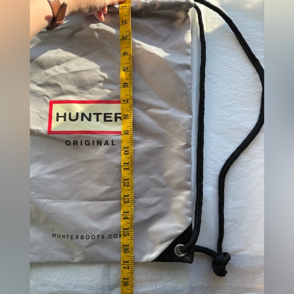 HUNTER Drawstring Nylon Gray Backpack - Picture 4 of 5